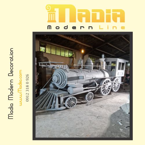 فروش مجسمه مدرن قطار فایبرگلاس