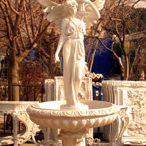 انواع آبنما فايبرگلاس با مجسمه - آبنما فرشته - آبنما باغی ويلا تالار عمارت آتليه